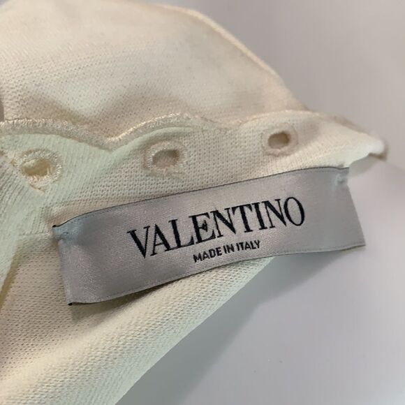 Valentino cream high neck open front top - Picture 8 of 8